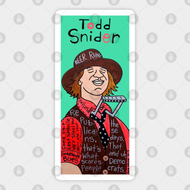 Todd Snider Sticker by krusefolkart